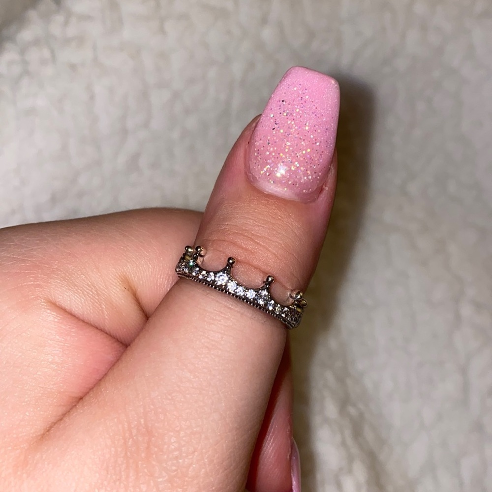 Pandora Clear Sparkling Crown Ring!